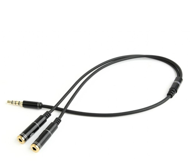 GEMBIRD Adapter audio wtyk 4PIN męski, 2x mini Jack 3.5mm żeńskie CCA-417M - 1351660 - zdjęcie 2